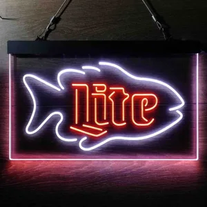 Miller Lite Fish Neon-Like LED Sign