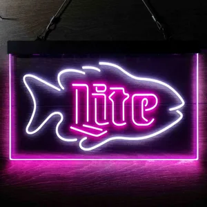 Miller Lite Fish Neon-Like LED Sign