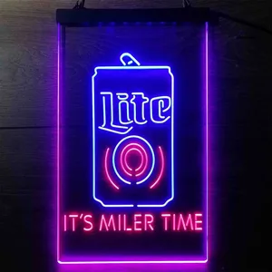 Miller Lite It's Miller Time Neon-Like LED Sign