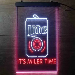 Miller Lite It's Miller Time Neon-Like LED Sign
