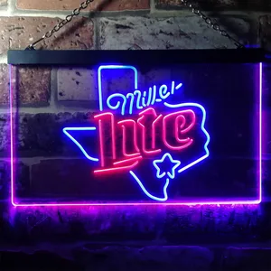 Miller Lite - Map Star 2 Neon-Like LED Sign