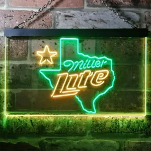 Miller Lite - Map Star Neon-Like LED Sign