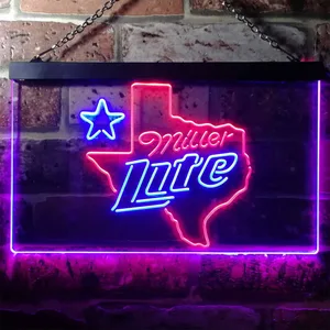 Miller Lite - Map Star Neon-Like LED Sign