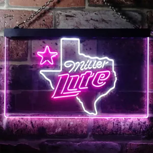 Miller Lite - Map Star Neon-Like LED Sign
