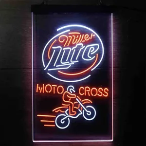 Miller Lite Motocross Neon-Like LED Sign