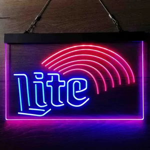 Miller Lite Rainbow Neon-Like LED Sign
