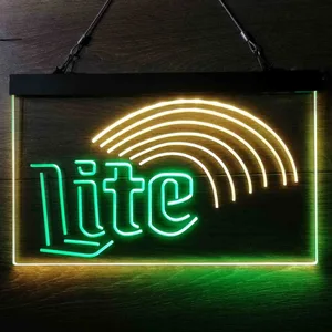 Miller Lite Rainbow Neon-Like LED Sign