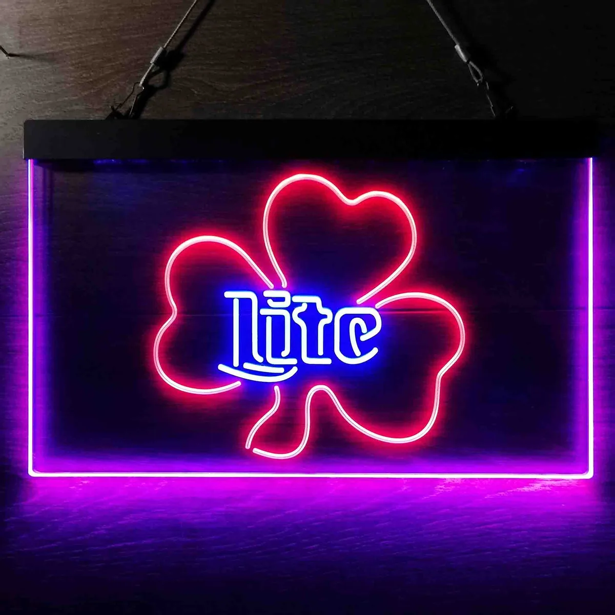 Miller Lite Shamrock Neon-Like LED Sign