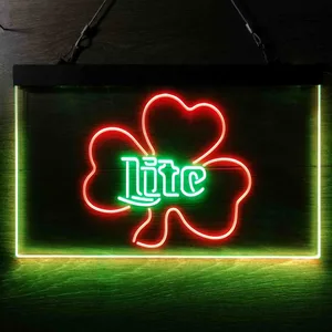 Miller Lite Shamrock Neon-Like LED Sign