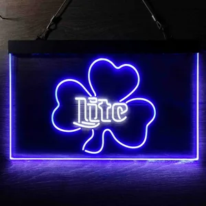 Miller Lite Shamrock Neon-Like LED Sign