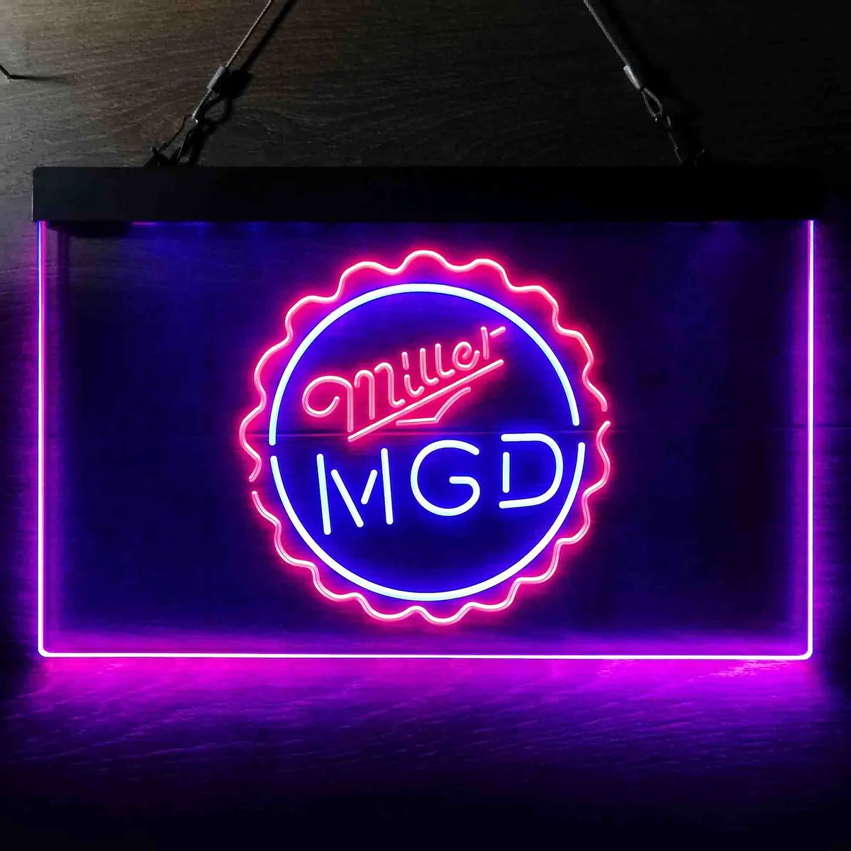 Miller MGD Bottlecap Neon-Like LED Sign