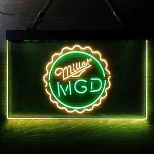 Miller MGD Bottlecap Neon-Like LED Sign
