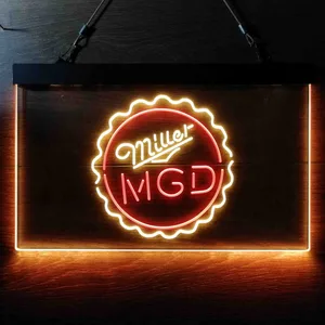 Miller MGD Bottlecap Neon-Like LED Sign