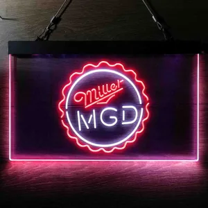 Miller MGD Bottlecap Neon-Like LED Sign