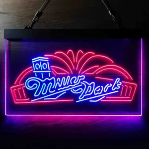 Miller Park Milwaukee Brewers Roof Clock Tower Neon-Like LED Sign