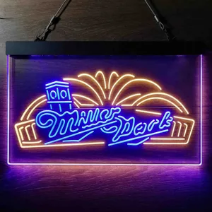 Miller Park Milwaukee Brewers Roof Clock Tower Neon-Like LED Sign
