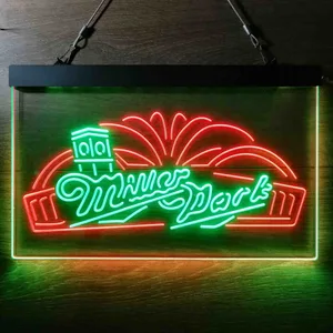 Miller Park Milwaukee Brewers Roof Clock Tower Neon-Like LED Sign