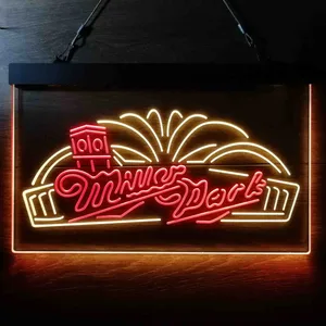Miller Park Milwaukee Brewers Roof Clock Tower Neon-Like LED Sign