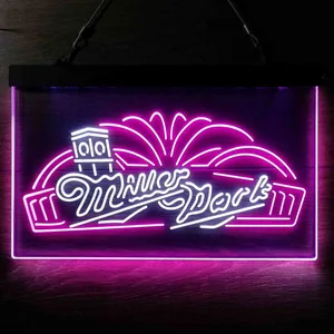 Miller Park Milwaukee Brewers Roof Clock Tower Neon-Like LED Sign