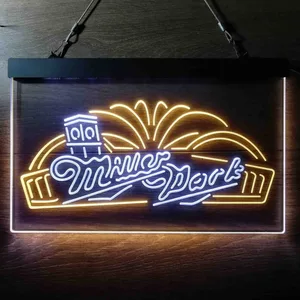 Miller Park Milwaukee Brewers Roof Clock Tower Neon-Like LED Sign