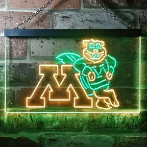 Minnesota Golden Gophers Logo Neon-Like LED Sign