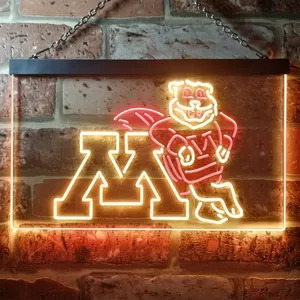 Minnesota Golden Gophers Logo Neon-Like LED Sign