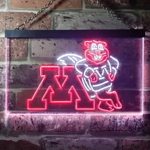 Minnesota Golden Gophers Logo Neon-Like LED Sign