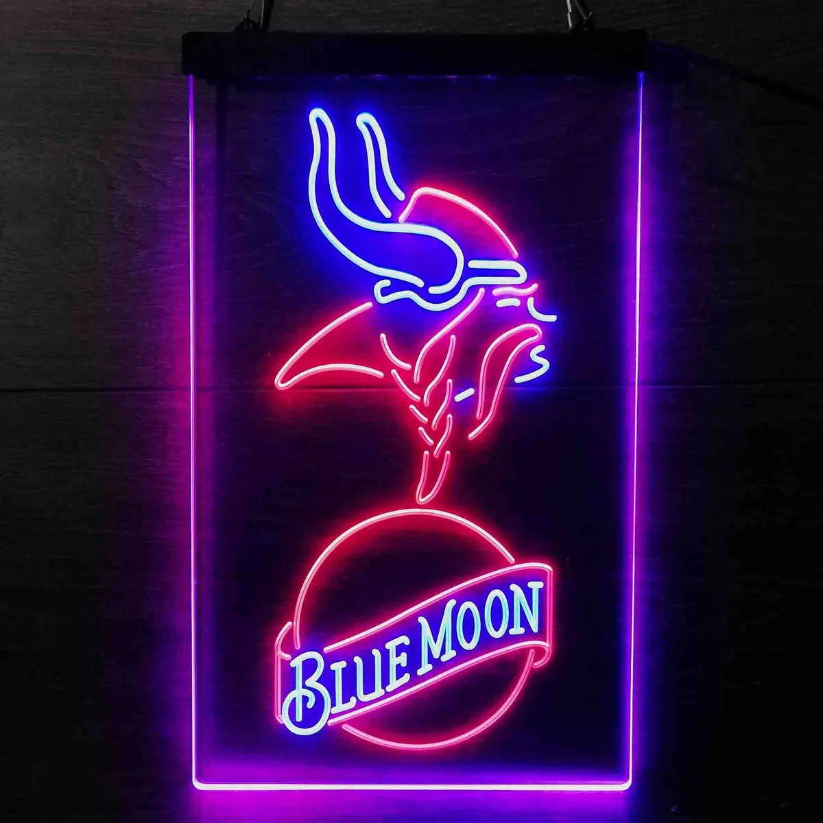 Minnesota Vikings Blue Moon Neon-Like LED Sign