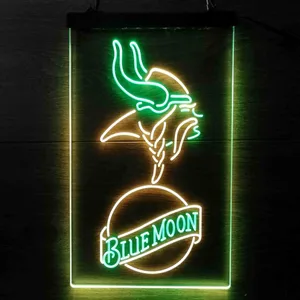 Minnesota Vikings Blue Moon Neon-Like LED Sign