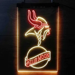 Minnesota Vikings Blue Moon Neon-Like LED Sign
