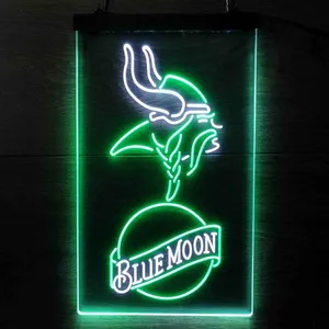 Minnesota Vikings Blue Moon Neon-Like LED Sign