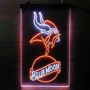 Minnesota Vikings Blue Moon Neon-Like LED Sign