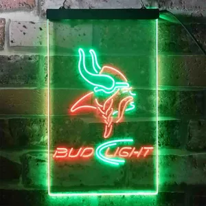 Minnesota Vikings Bud Light Neon-Like LED Sign