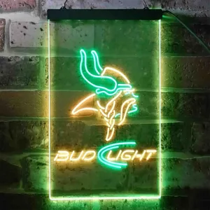 Minnesota Vikings Bud Light Neon-Like LED Sign
