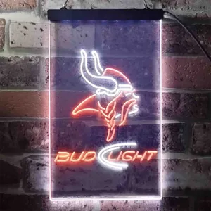 Minnesota Vikings Bud Light Neon-Like LED Sign