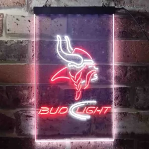 Minnesota Vikings Bud Light Neon-Like LED Sign