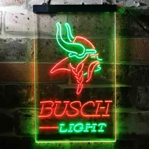 Minnesota Vikings Busch Light Neon-Like LED Sign