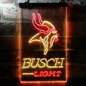 Minnesota Vikings Busch Light Neon-Like LED Sign