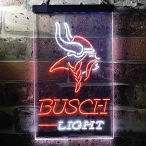 Minnesota Vikings Busch Light Neon-Like LED Sign