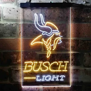 Minnesota Vikings Busch Light Neon-Like LED Sign