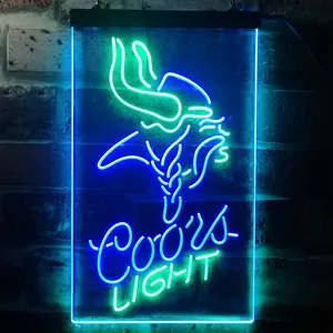 Minnesota Vikings Coors Light Neon-Like LED Sign
