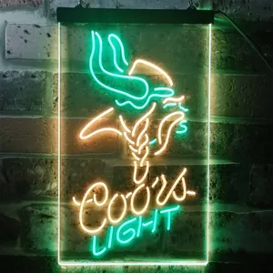 Minnesota Vikings Coors Light Neon-Like LED Sign