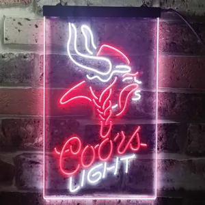 Minnesota Vikings Coors Light Neon-Like LED Sign