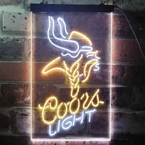 Minnesota Vikings Coors Light Neon-Like LED Sign