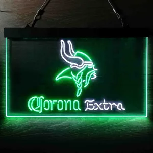Minnesota Vikings Corona Extra Neon-Like LED Sign