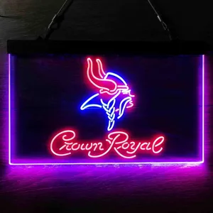 Minnesota Vikings Crown Royal Neon-Like LED Sign