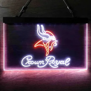 Minnesota Vikings Crown Royal Neon-Like LED Sign