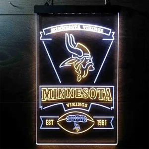 Minnesota Vikings EST 1961 Neon-Like LED Sign