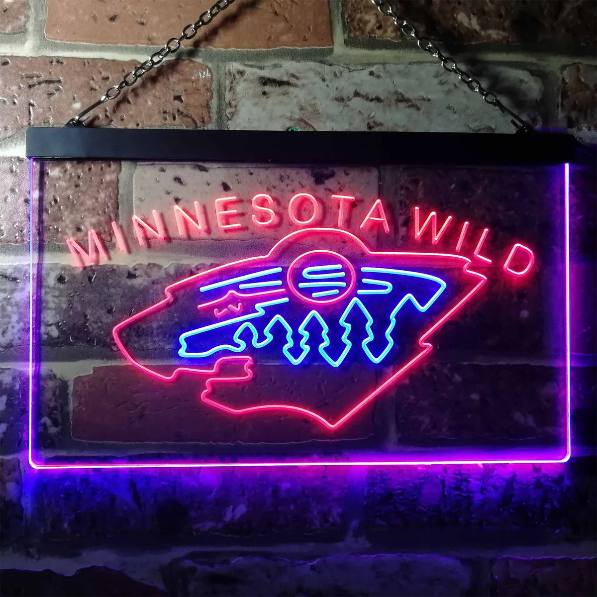 Minnesota Wild Logo 1 Neon-Like LED Sign - Legacy Edition
