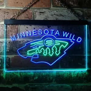 Minnesota Wild Logo 1 Neon-Like LED Sign - Legacy Edition
